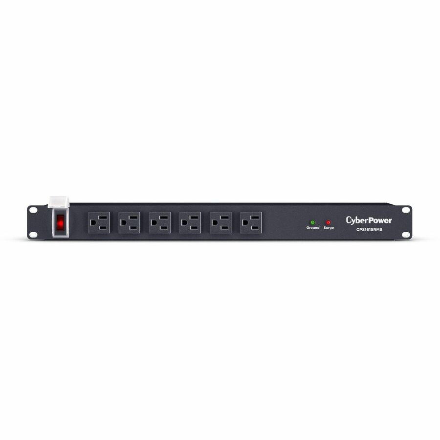 CyberPower Rackbar Surge Protector w/6-Foot Cord, Black CPS1615RMS