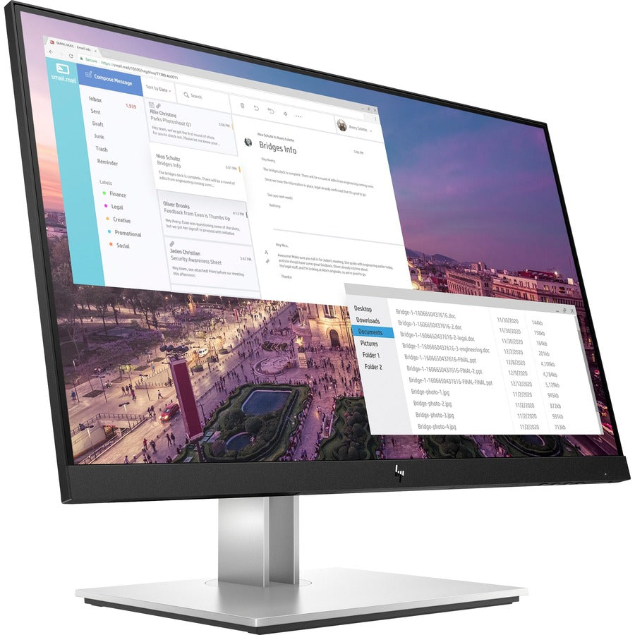 HP E23 G4 23" 1920x1080 FHD IPS LED 5ms HDMI VGA DP Desktop Monitor 9VF96AA