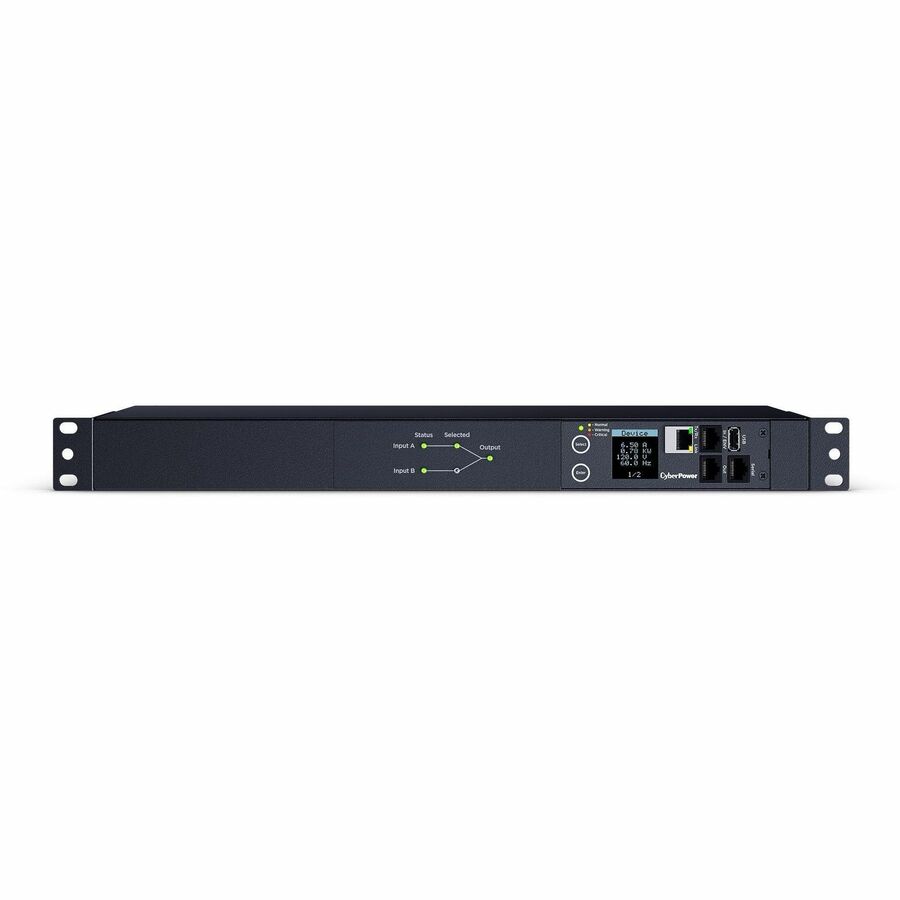 CyberPower PDU44002 Single Phase 100 120 VAC 20A Switched ATS PDU