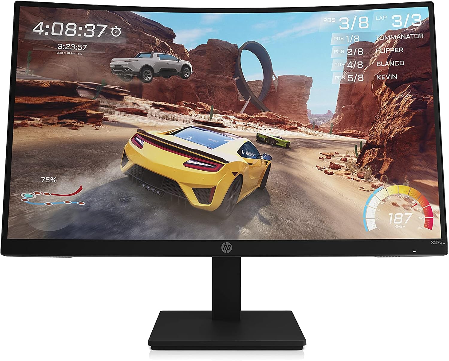 HP X27qc 27" 2K QHD (2560 x 1440) 165Hz Curved Screen Gaming Monitor