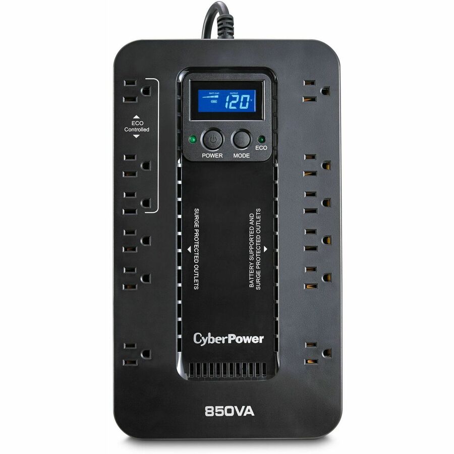 CyberPower EC850LCD Ecologic 850VA/510W Energy Efficient LCD Desktop ECO UPS