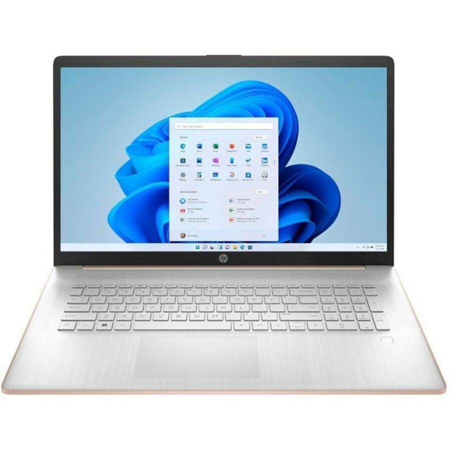 HP 17-cn0514nr 17.3" Laptop N4500 4GB 256GB SSD W11Hs B90H8UA, Rose Gold