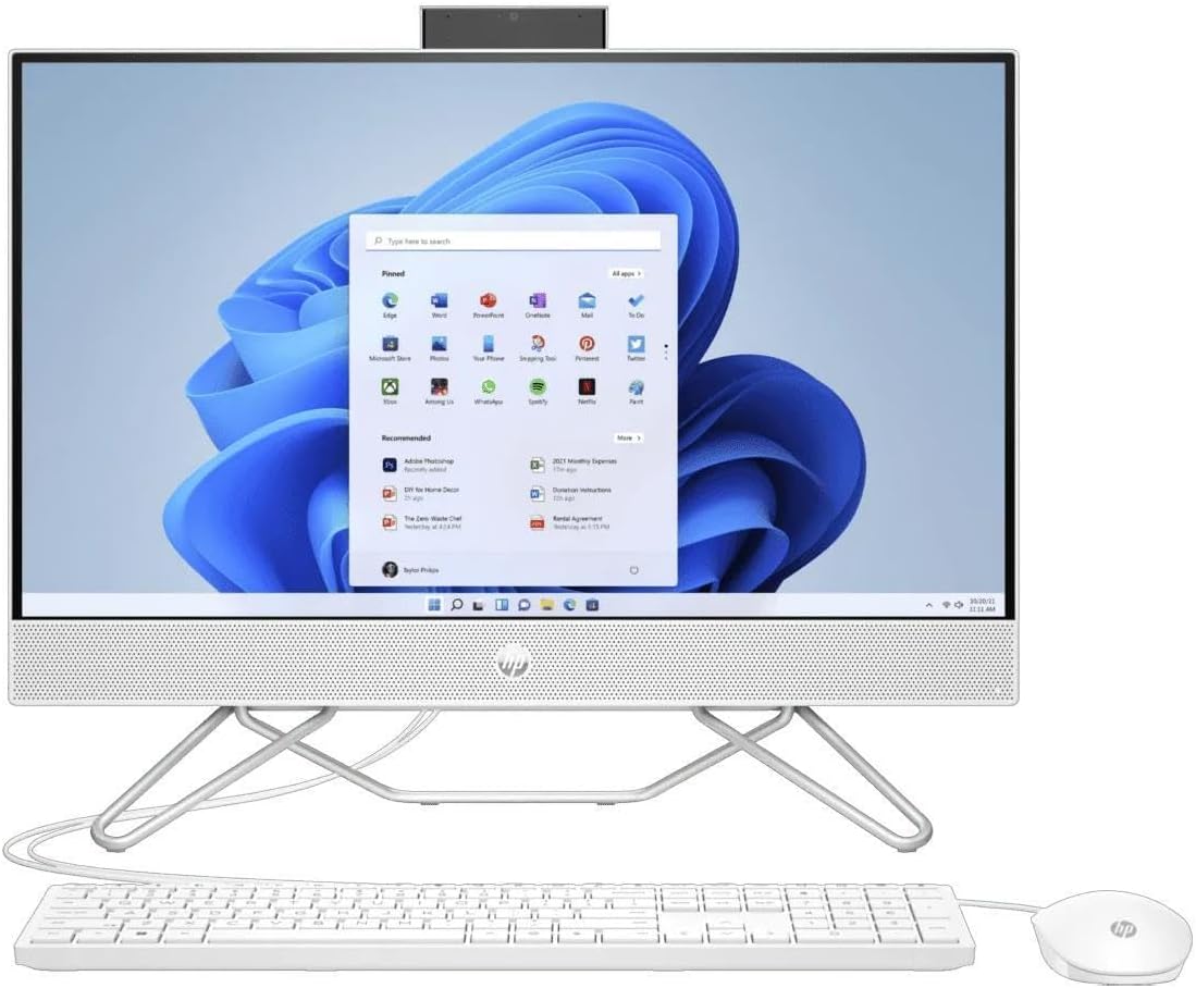 HP 24-cb1039 23.8" AiO Computer i5-1235U 8GB 512GB SSD MX450 W11H White
