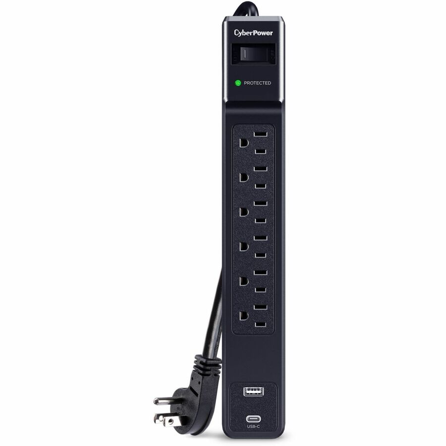 CyberPower CSP604UC Home Office 6 Outlet Surge Protector with 1500 J Surge Suppression
