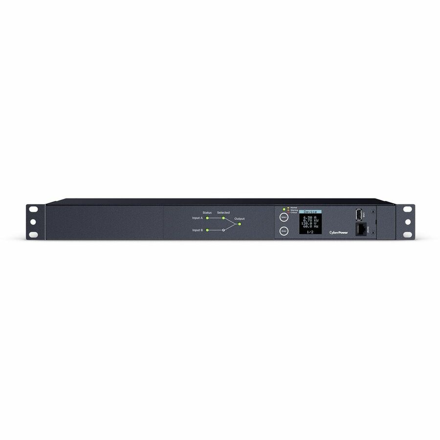 CyberPower PDU24001 Single Phase 100 120 VAC 15A Metered ATS PDU