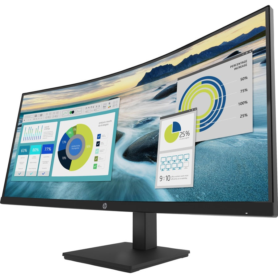 HP P34hc G4 34" 3440x1440 WQHD LED 5ms HDMI DP USB-C Curved Monitor 21Y56AA