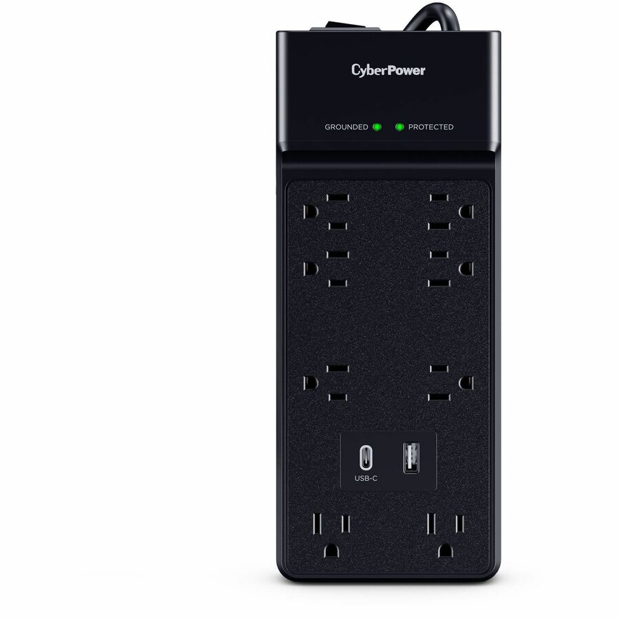 CyberPower CSP806UC18 Home and Office 8 Outlet Surge Protector with 2400 J Surge Suppression