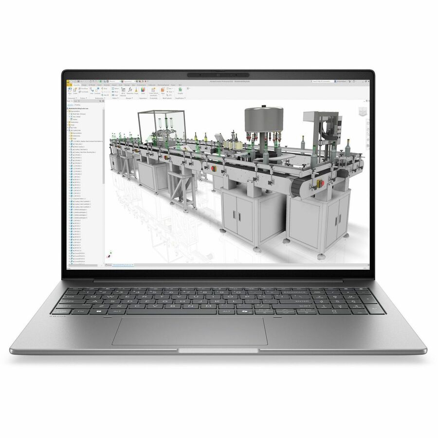 HP ZBook 8 G2i 16" Copilot+ PC Mobile Workstation WUXGA 60 Hz Intel Core Ultra 7 Series 3 356H 16 GB 512 GB SSD English Keyboard Meteor Silver Aluminum