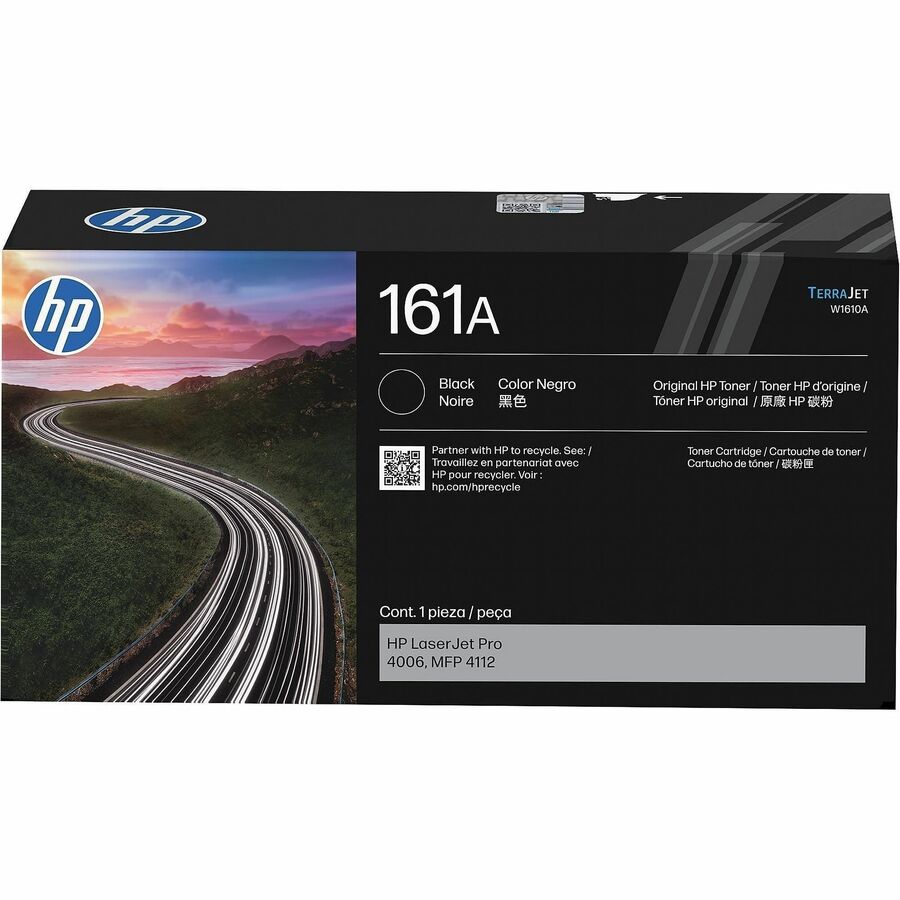 HP 161A Original Standard Yield Laser Toner Cartridge Black 1 Pack, W1610A