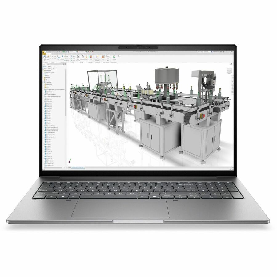 HP ZBook 8 G2i 16" Copilot+ PC Mobile Workstation WUXGA 60 Hz Intel Core Ultra 7 Series 3 356H 32 GB 512 GB SSD English Keyboard Meteor Silver Aluminum