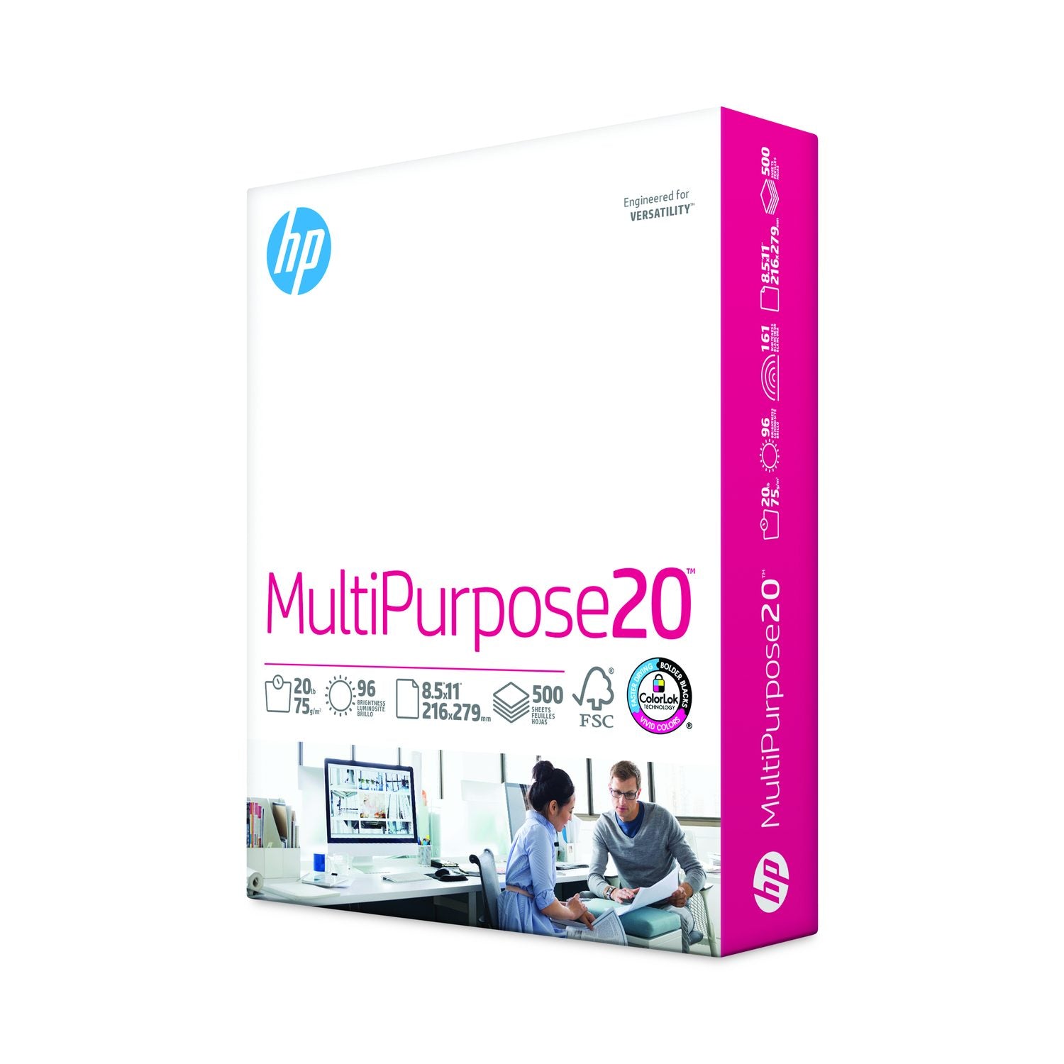 HP Multipurpose20 8.5"x11" White 20lb Paper - 1 Ream (500 sheet)