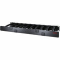 APC Horizontal Cable Manager, 1U x 6" Deep - Single-Sided with Cover