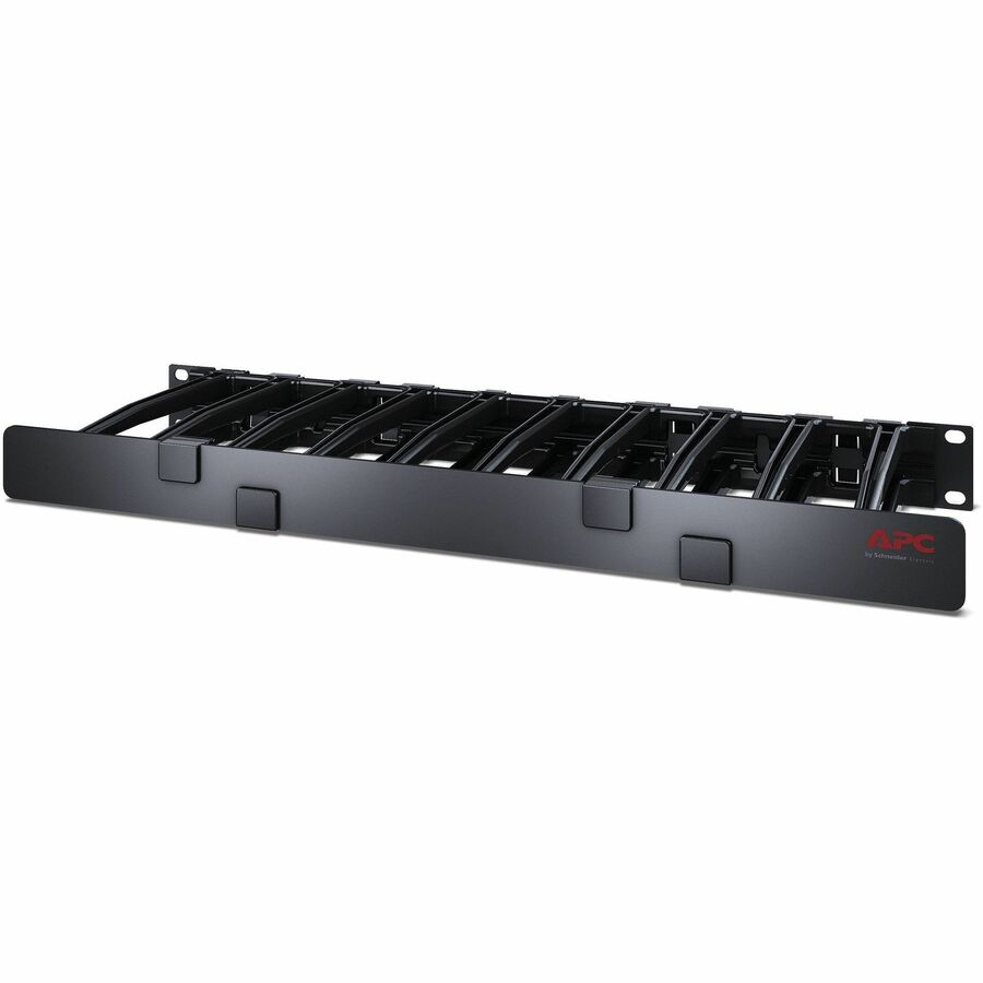 APC Horizontal Cable Manager, 1U x 6" Deep - Single-Sided with Cover