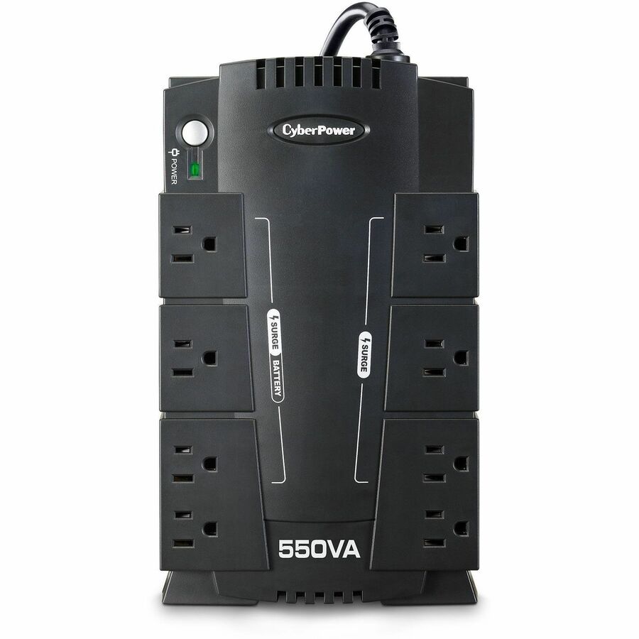 CyberPower UPS Standby Green - 550VA/330W 8-Outlet RJ11 Compact Design CP550SLG