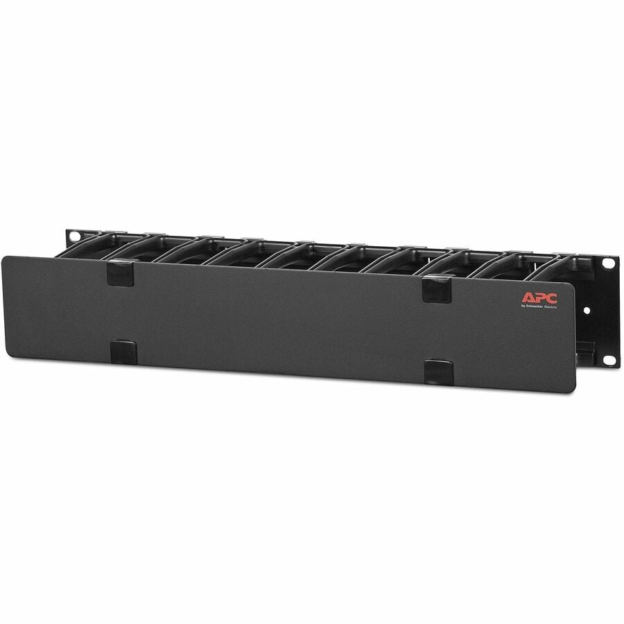 APC 2U x 4" Deep Horizontal Cable Manager, Single-Sided with Cover