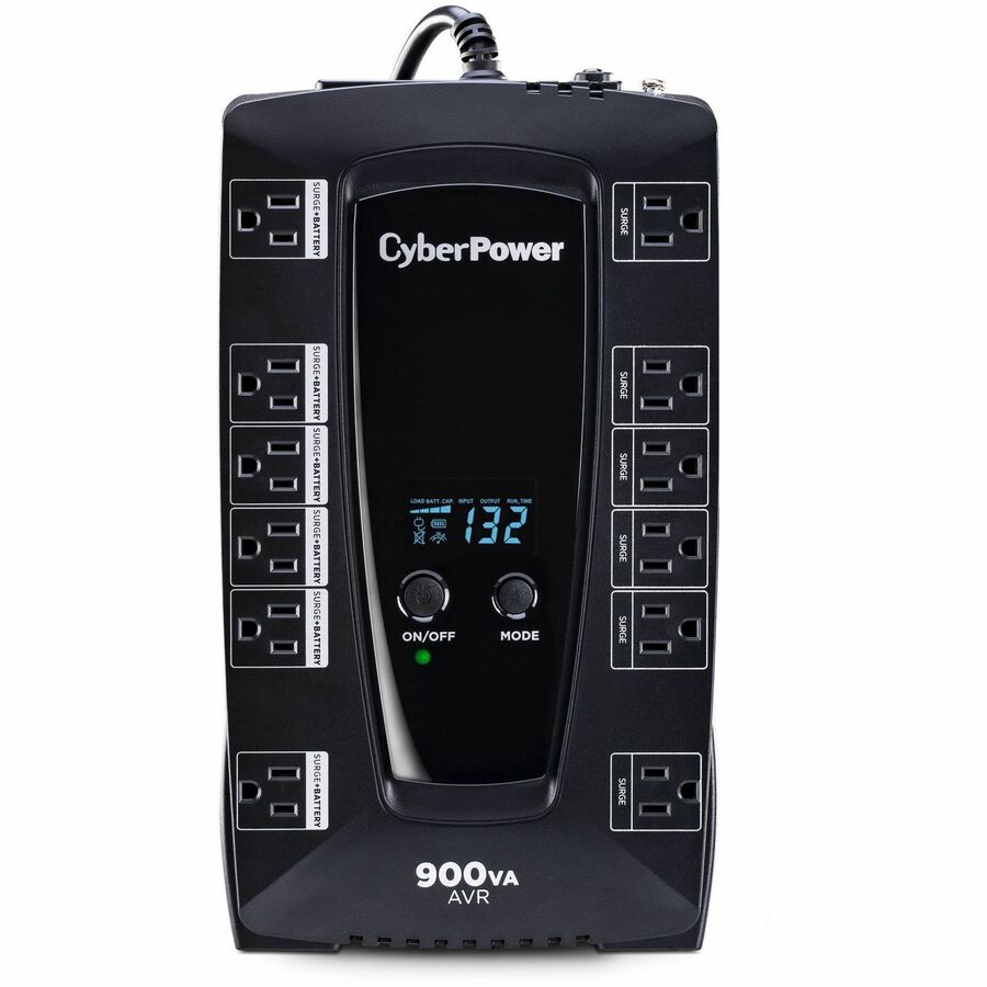 CyberPower Intelligent LCD 900VA / 480W Simulated Sine Wave Line-Interactive UPS