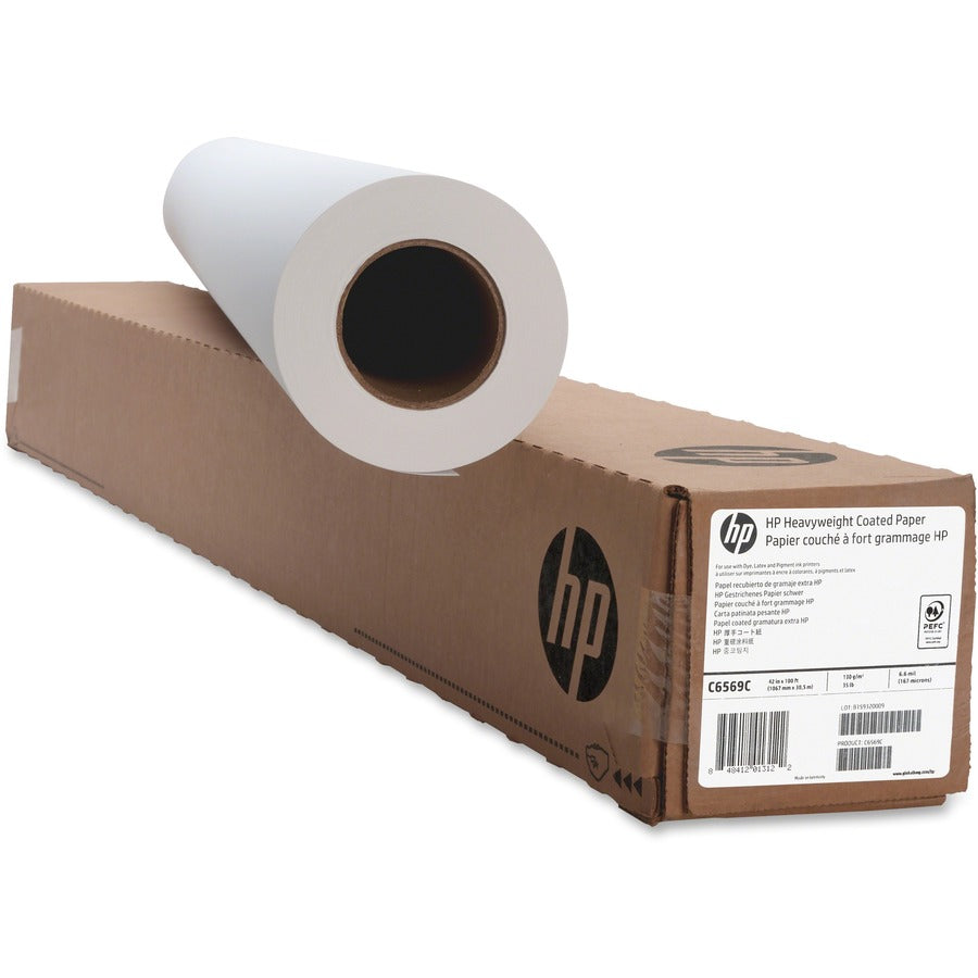 HP C6569C Heavyweight Coated Paper 6.6 mil 130 g/m2 35 lb 1 Rol 42" x 100ft