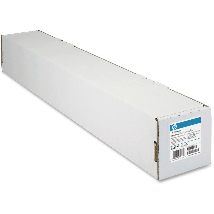 HP Universal Inkjet Print Photo Paper 24" x 100 ft Semi-Gloss 1Roll White Q6579A