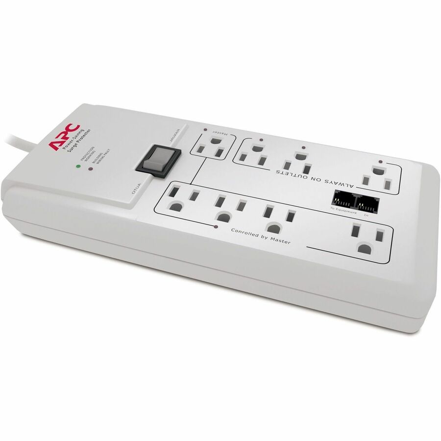 APC Home/Office SurgeArrest Protector 8 AC Outlets 6 ft Cord 2030 J White P8GT