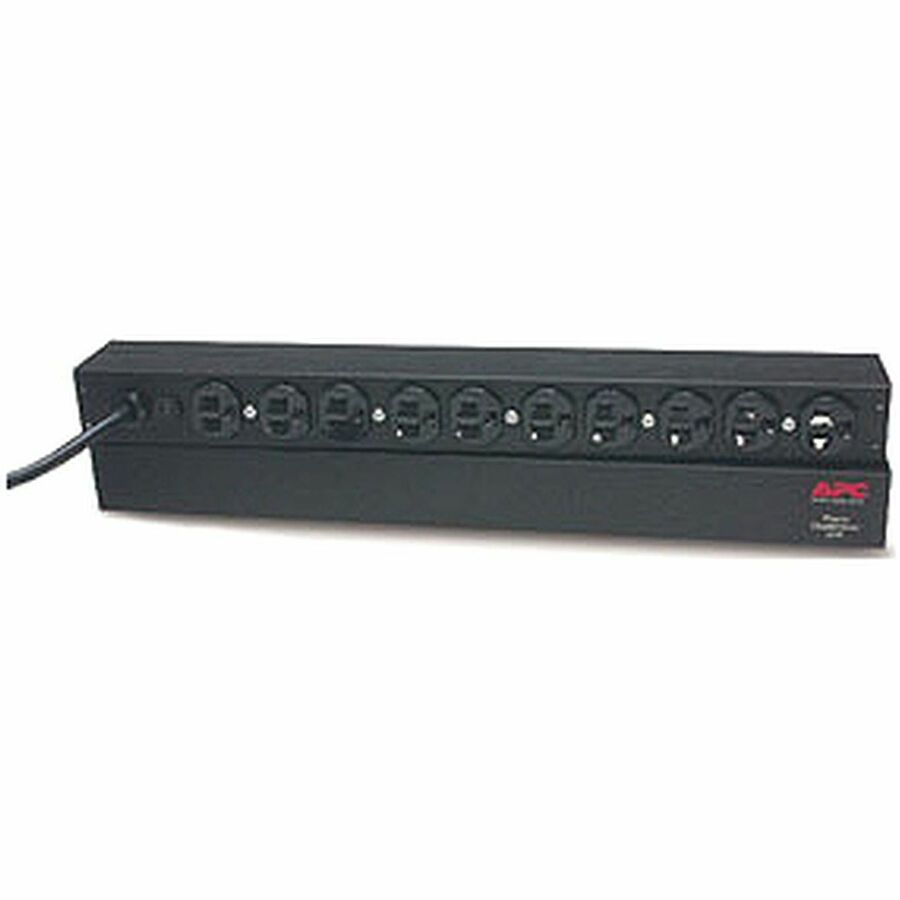 APC Rack Mount PDU, Basic 100V-120V/15A, (10) Outlets, 1U Horizontal AP9562
