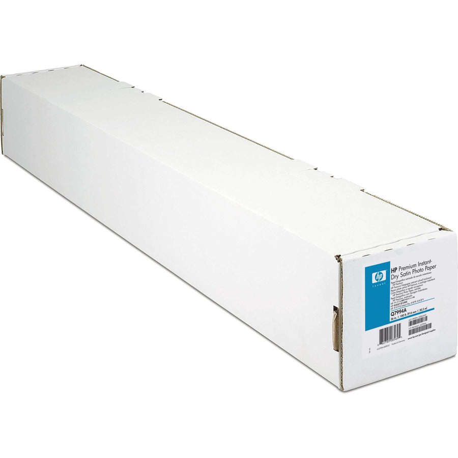 HP Premium Inkjet Print Photo Paper 60" x 100' Satin 92 Brightness 1 Roll Q8000A