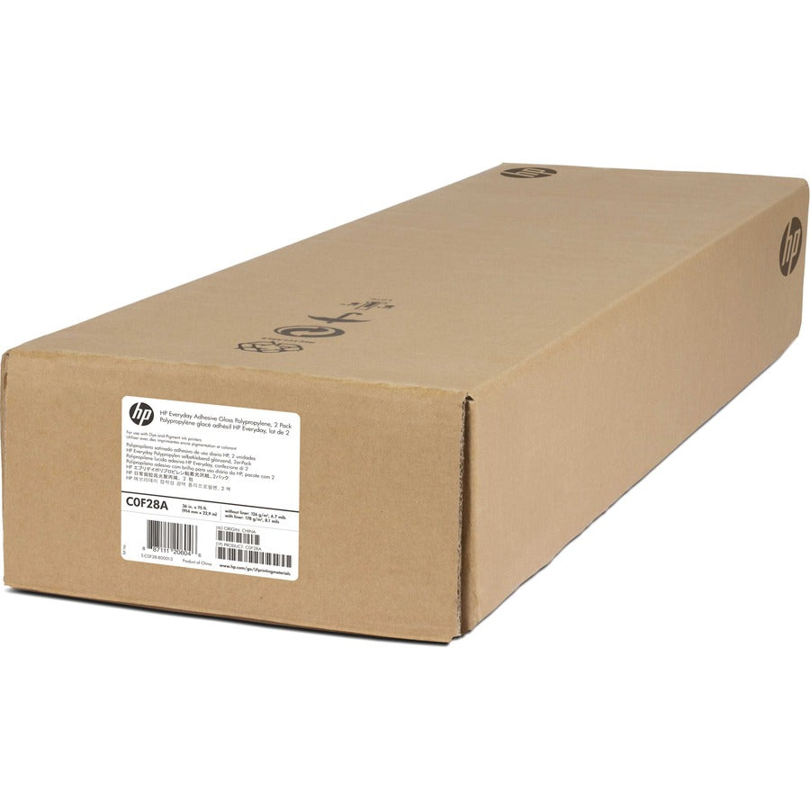 HP Everyday Inkjet Polypropylene Banner 36 x 75ft Glossy White 2/Pack C0F28A