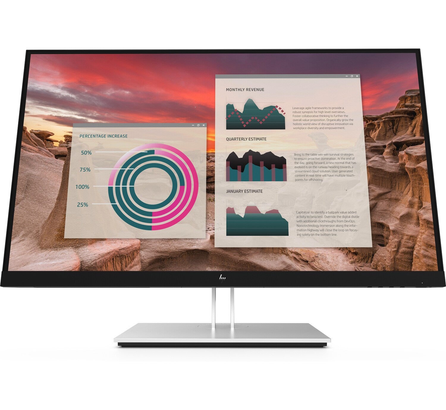 HP E27U G4 27" 2560x1440 QHD 5ms USB-C Desktop Monitor 189T3AA