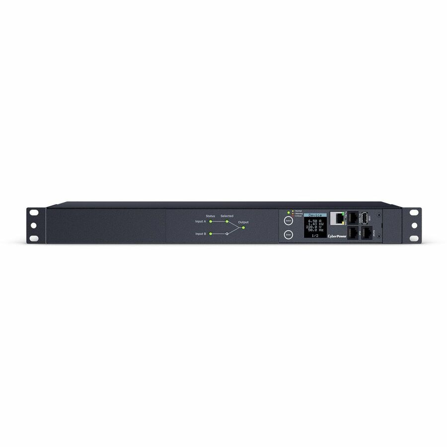 CyberPower PDU44004 Single Phase 240 200 VAC 15A Switched ATS PDU