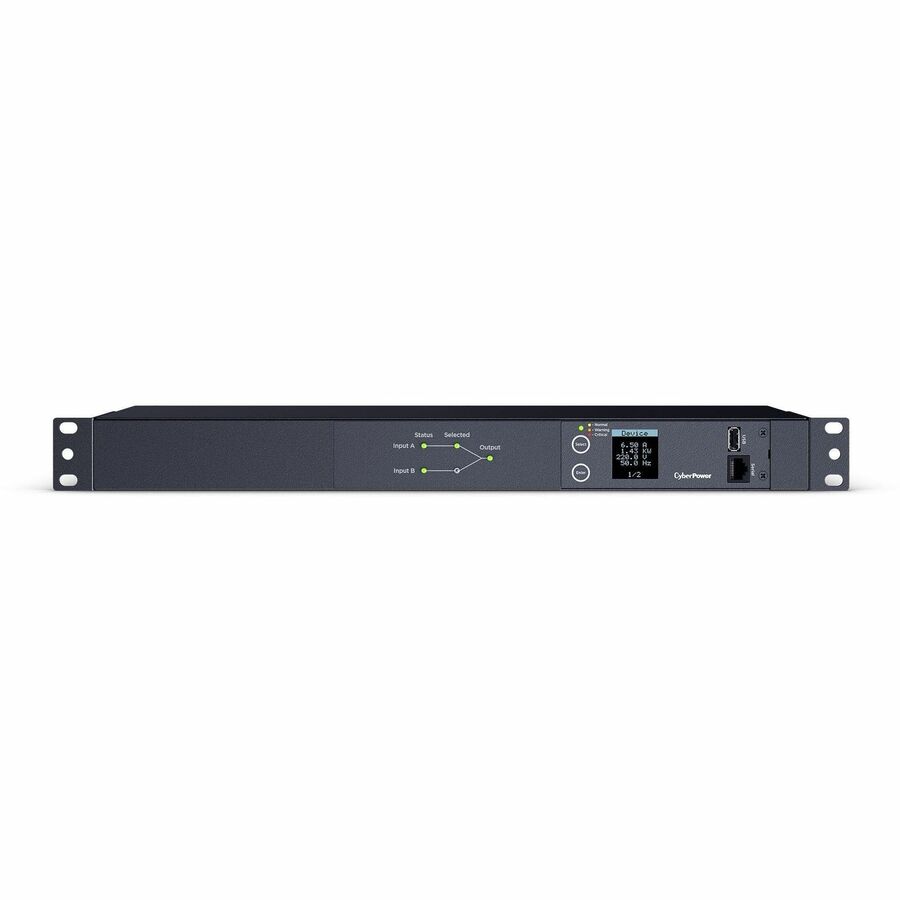 CyberPower PDU24004 Single Phase 200 240 VAC 15A Metered ATS PDU