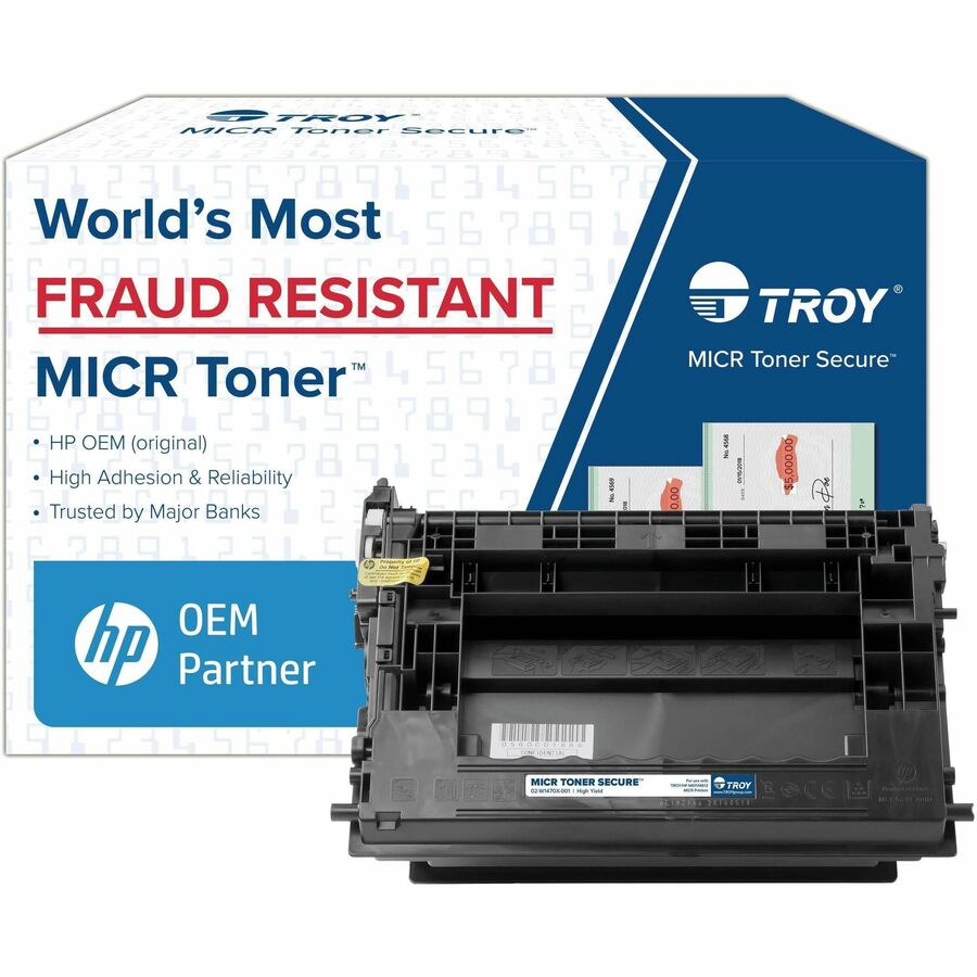 Troy Toner Secure MICR High Yield Laser Toner Cartridge HP Alternative BK